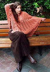 Aran Weight Victorian Lace Poncho