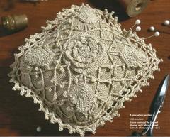 A Pincushion to Make in Irish Crochet
