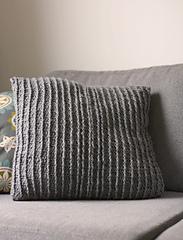 Crocheted winter cushion cover