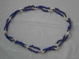 Blue and white rochelle necklace