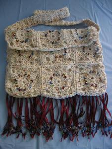 Hippy granny square purse