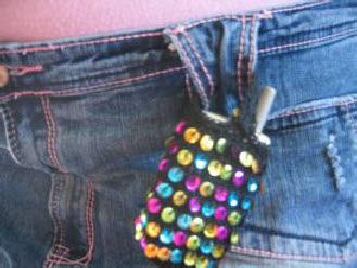 Sequin cell phone holder