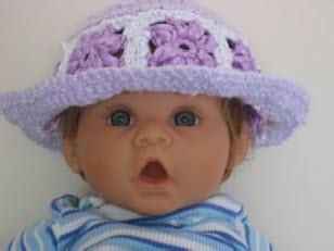 Baby doll ribbon block hat