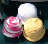 Adult Size Crocheted Rolled Brim Hat