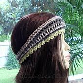 Free Headband Patterns Ridged Ties and Lacy Buttoned
