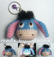 Blue Donkey Keychain - Free Amigurumi crochet pattern
