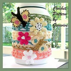 Crochet Pattern Headband Butterflies Flowers