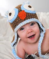 Baby Owl Earflap Hat