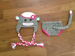 Monkey Hat and Diaper Cover