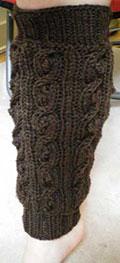 Bobbled Cable Leg Warmers