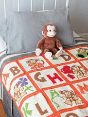 Alphabet Monkey Blanket