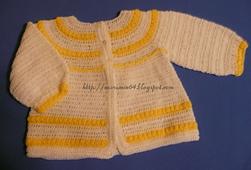 RY Baby Jacket with Yellow Puff Stitch