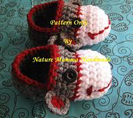 Classic Sock Monkey Booties PATTERN ONLY by Nature Mamma Handmade