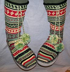 Folksy Slipper Socks: Crochet Mukluk Boots/Moccasins