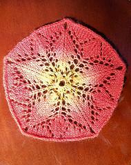Petite Rose Hand Dyed Doily