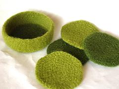 Felted Crochet Coasters