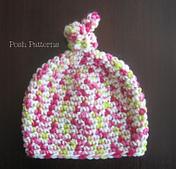 Easy Top Knot Beanie Crochet Hat Pattern